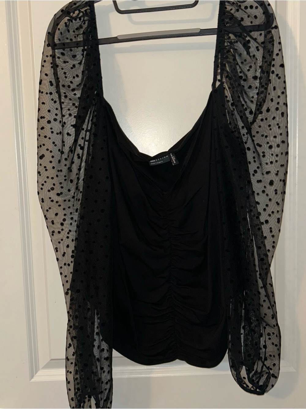 ASOS Curve Swiss Dots Sleeve Top